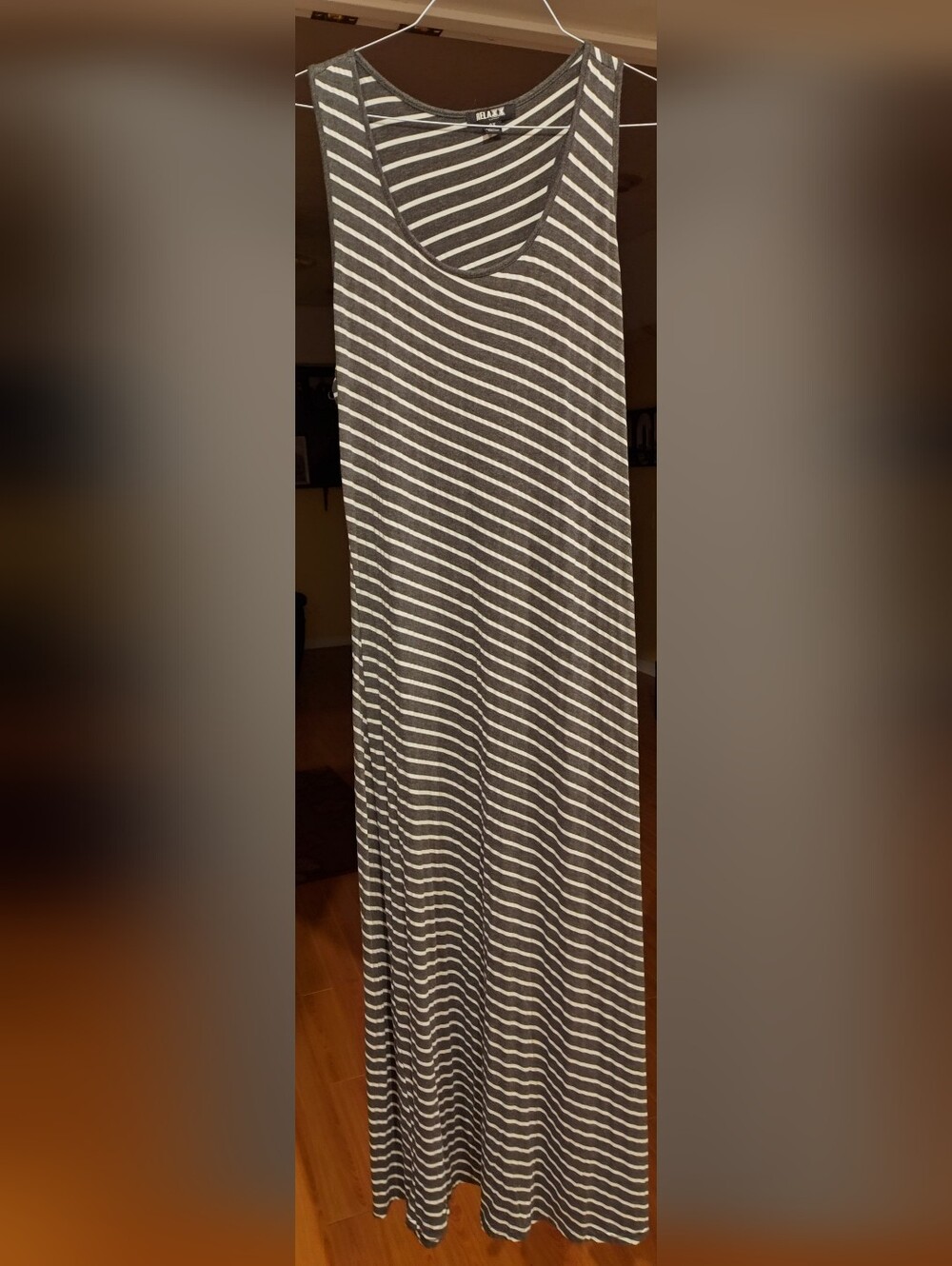 Relax By Exist, Striped Grey & White Maxi Dress
